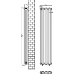 Toasty Ardleigh Anthracite Vertical Column Radiator
