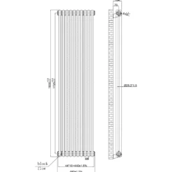 Toasty Ardleigh Antique Brass Vertical Column Radiator