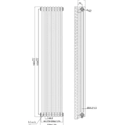 Toasty Ardleigh Antique Brass Vertical Column Radiator