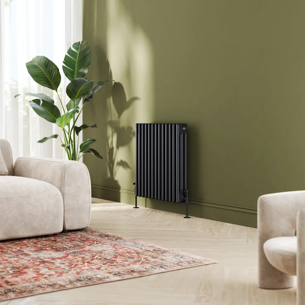Toasty Ardleigh Matt Black Horizontal Column Radiator