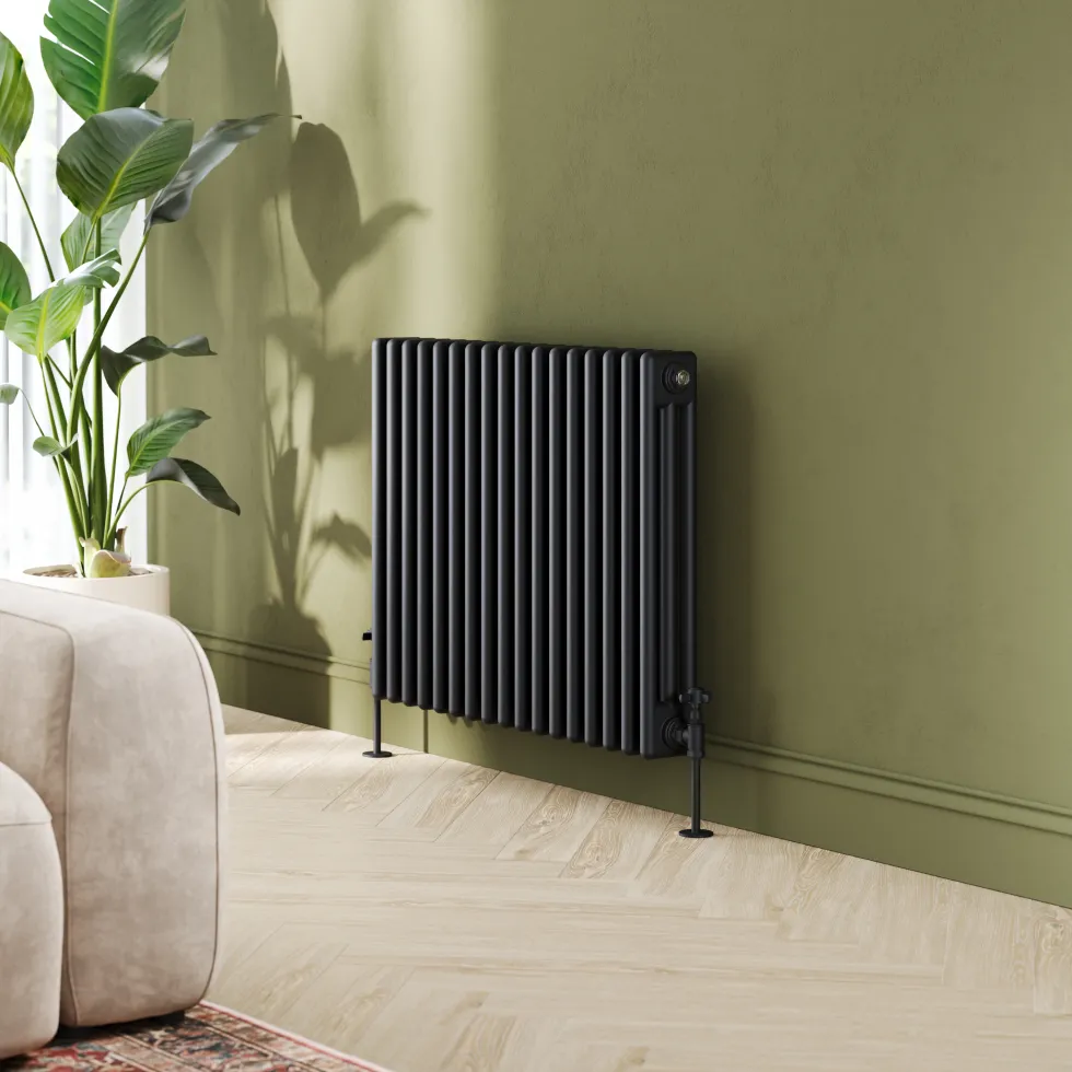 Toasty Ardleigh Matt Black Horizontal Column Radiator