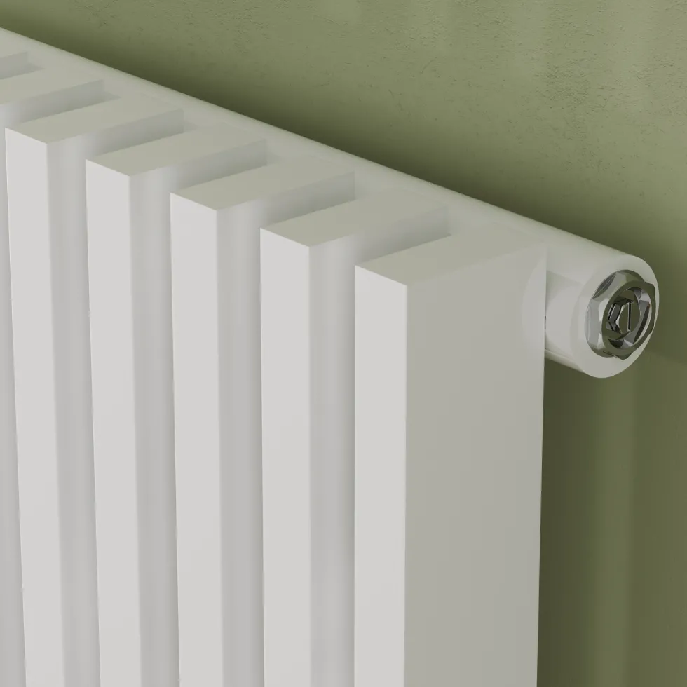 Toasty Axis White Rectangular Tube Vertical Radiator - 1800 x 380mm