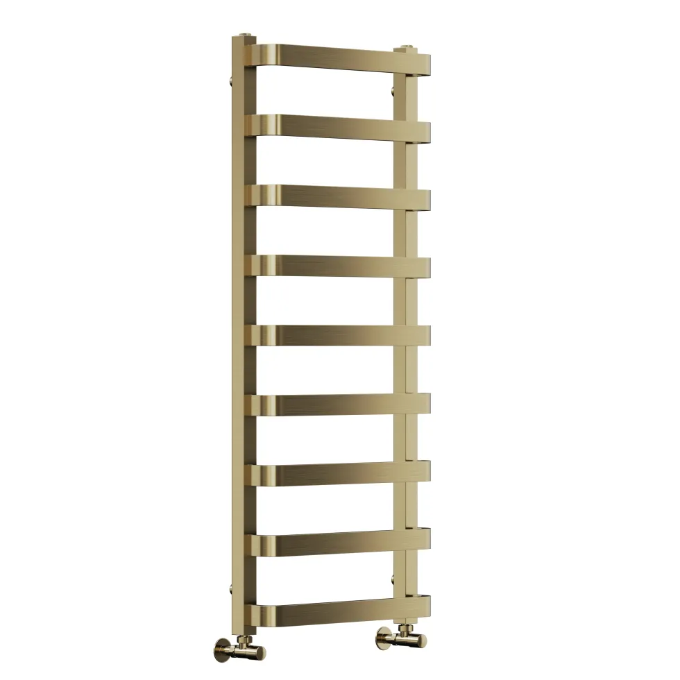 Toasty Balance Brushed Brass Heated Towel Rail