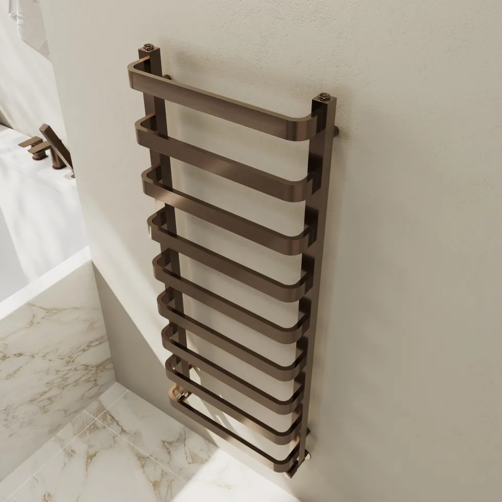 Toasty Balance Brushed Bronze Heated Towel Rail
