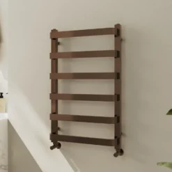 Toasty Balance Brushed Bronze Heated Towel Rail