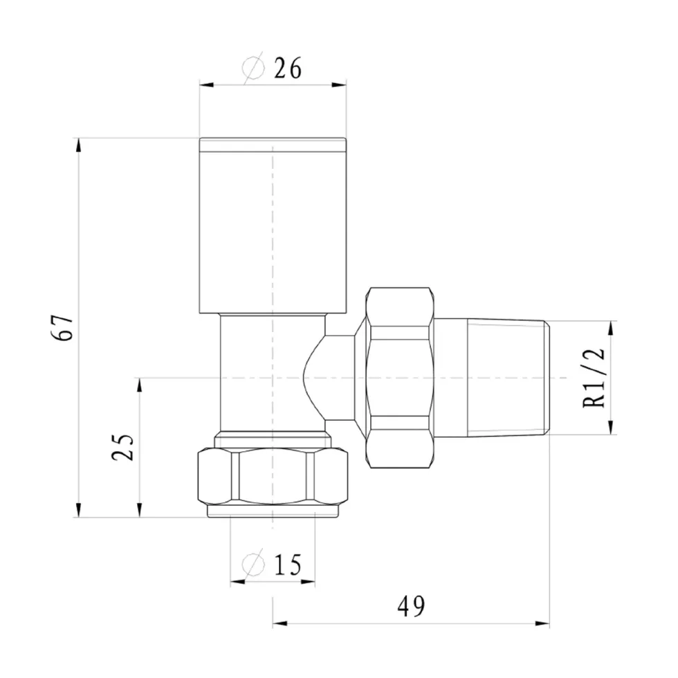 Toasty Brushed Nickel Round Manual Valve