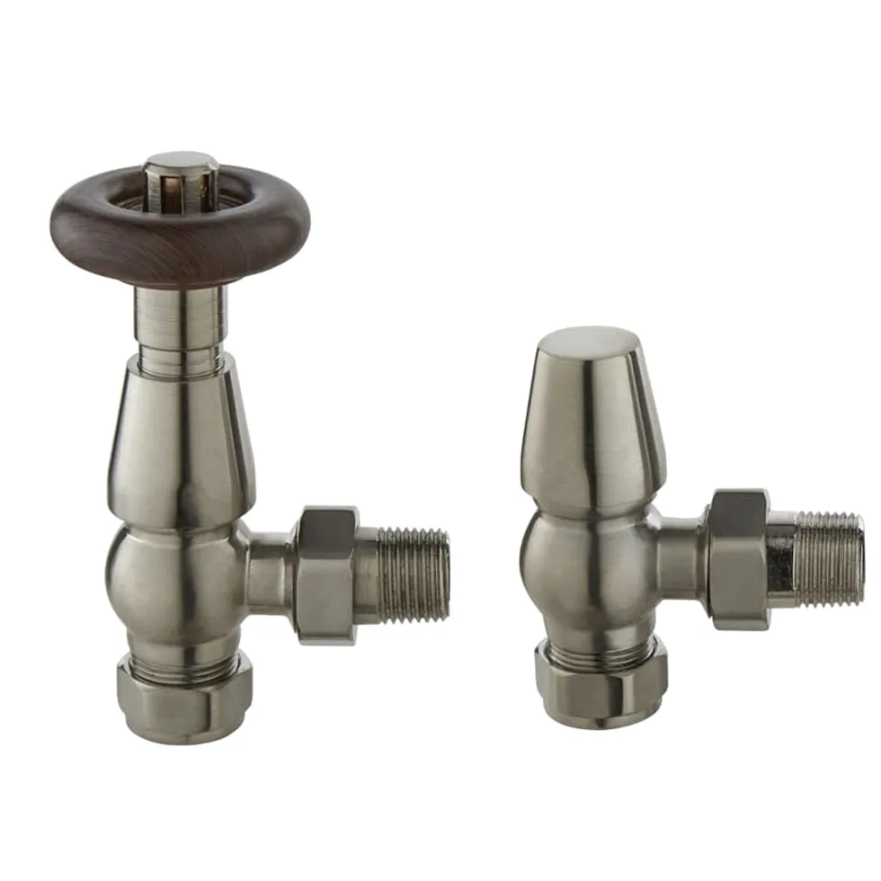 Toasty Chelsea Satin Nickel Thermostatic Radiator Valves