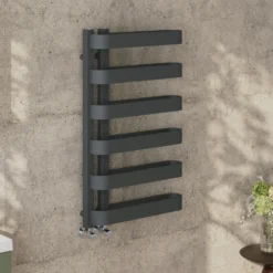Toasty Cocoon Anthracite Heated Towel Rail - 850 x 500mm