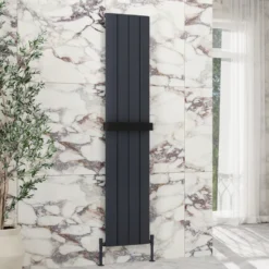 Toasty Drift Anthracite Vertical Aluminium Radiator - 1800 x 375mm