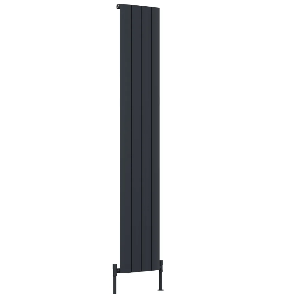 Toasty Drift Anthracite Vertical Aluminium Radiator - 1800 x 375mm