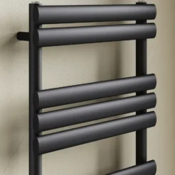 Toasty Eden Matt Black Electric Heated Towel Rail with Heating Element