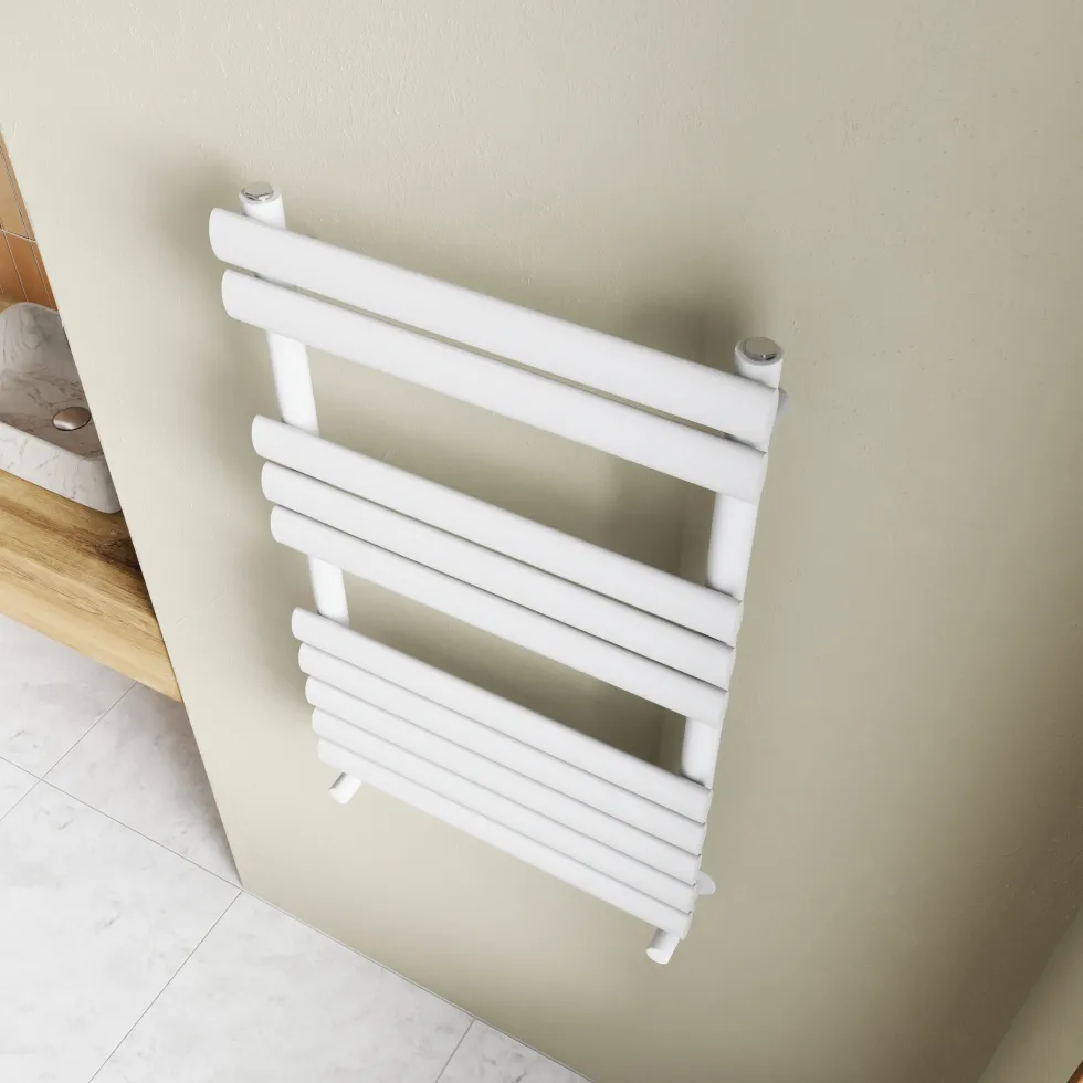 Toasty Eden Matt White Heated Towel Rail