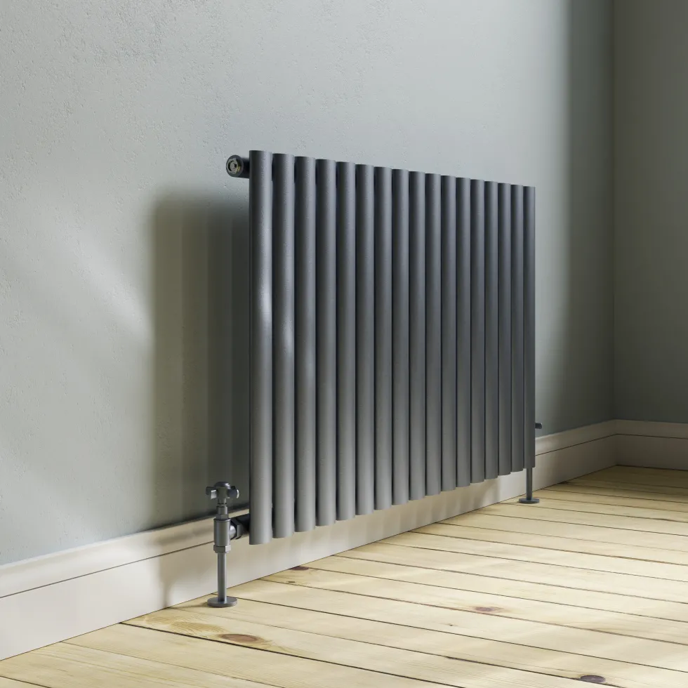 Toasty Ember Anthracite Oval Panel Horizontal Radiator