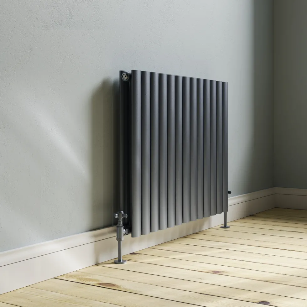 Toasty Ember Anthracite Oval Panel Horizontal Radiator