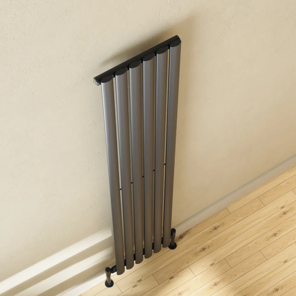 Toasty Ember Anthracite Oval Panel Vertical Radiator