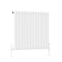 Toasty Ember White Oval Panel Horizontal Radiator