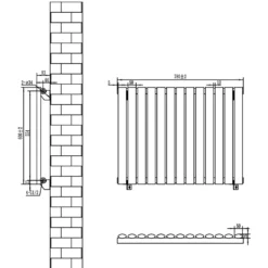 Toasty Ember White Oval Panel Horizontal Radiator