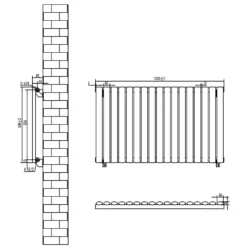 Toasty Ember White Oval Panel Horizontal Radiator