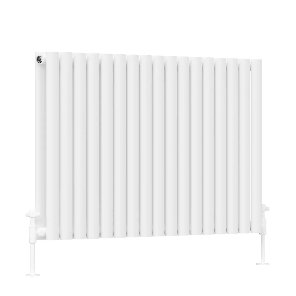 Toasty Ember White Oval Panel Horizontal Radiator