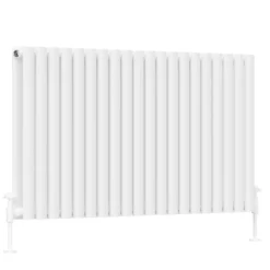 Toasty Ember White Oval Panel Horizontal Radiator