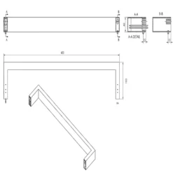 Toasty Flare Polished Stainless Steel Electric Heated Towel Rail