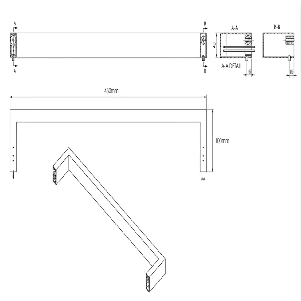 Toasty Flare Polished Stainless Steel Electric Heated Towel Rail