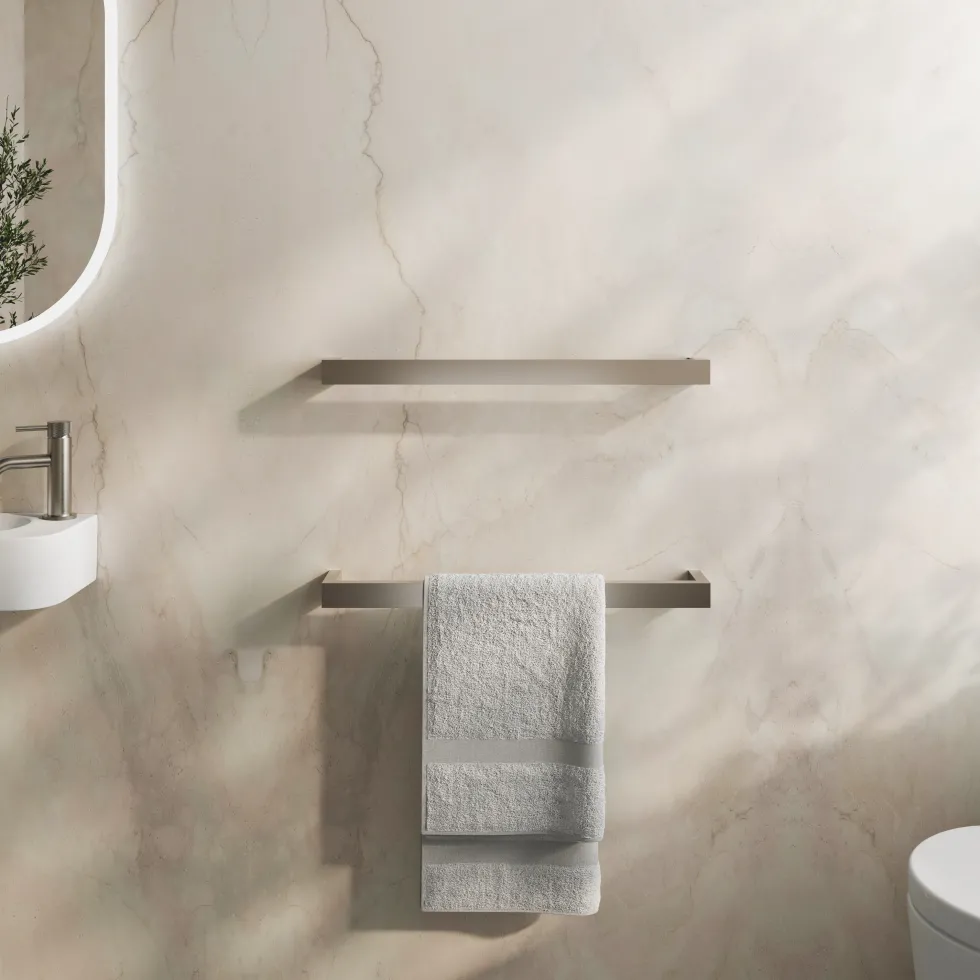 Toasty Flare Polished Stainless Steel Electric Heated Towel Rail