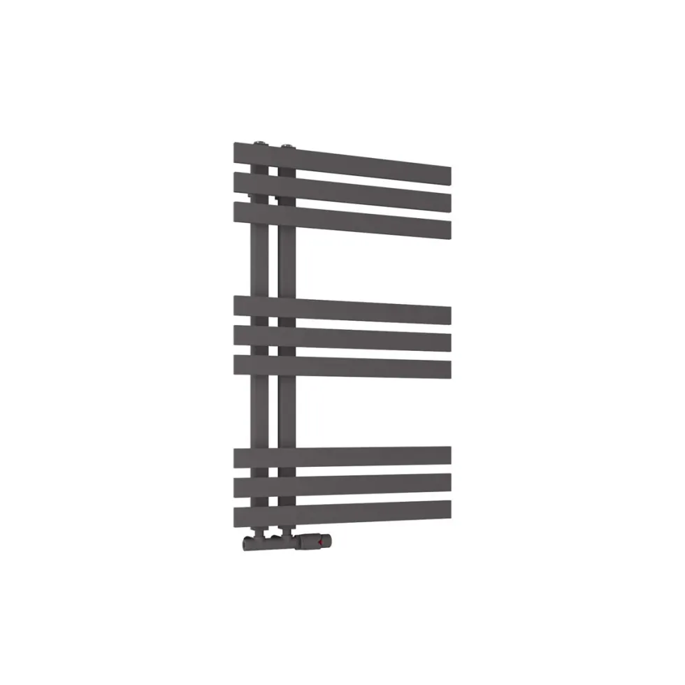 Toasty Flux Matt Carbon Anthracite Flat Panel Heated Towel Rail
