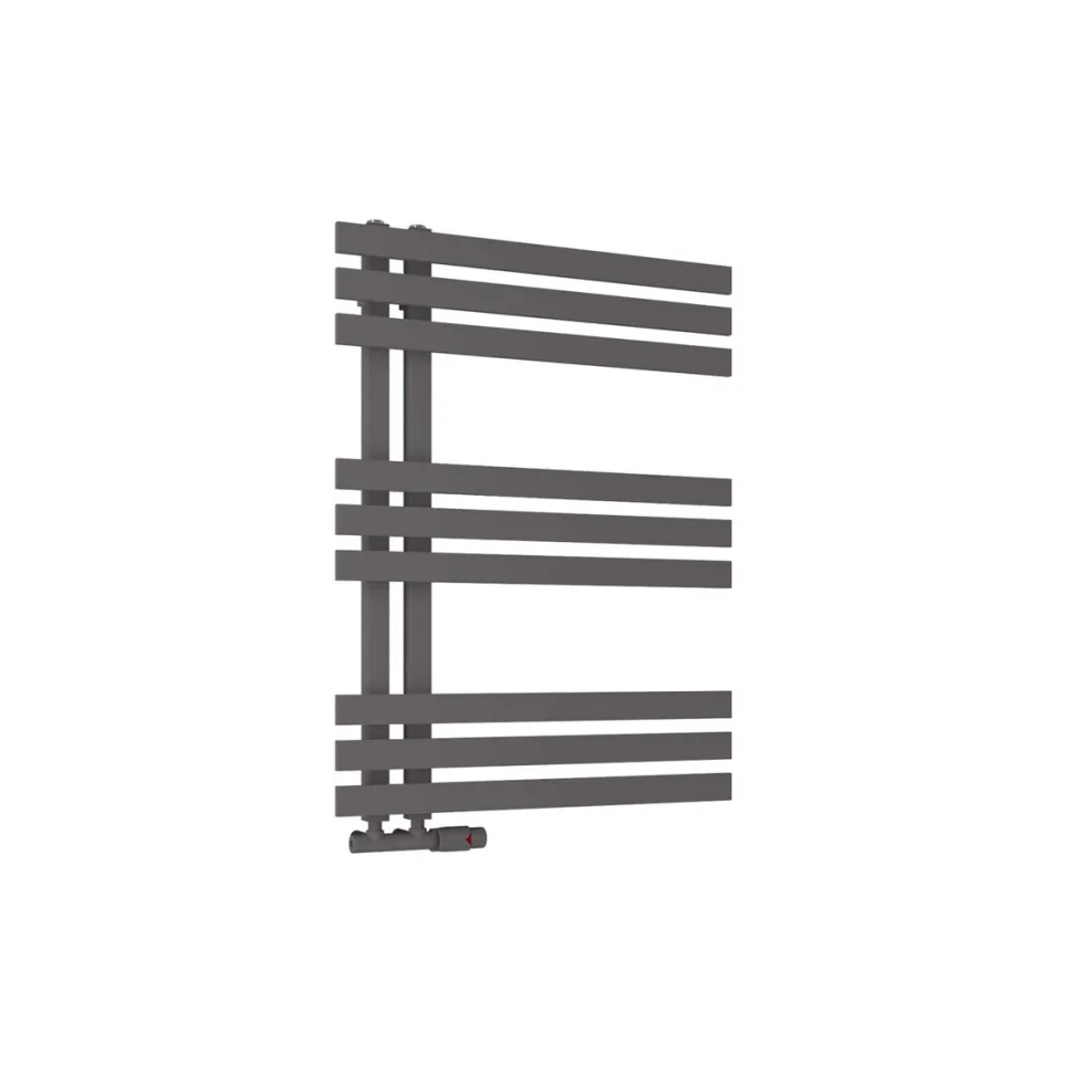 Toasty Flux Matt Carbon Anthracite Flat Panel Heated Towel Rail