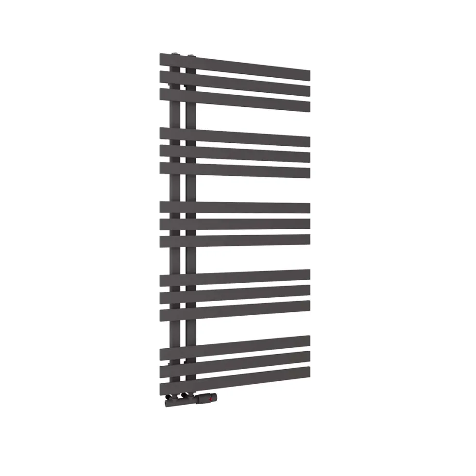 Toasty Flux Matt Carbon Anthracite Flat Panel Heated Towel Rail