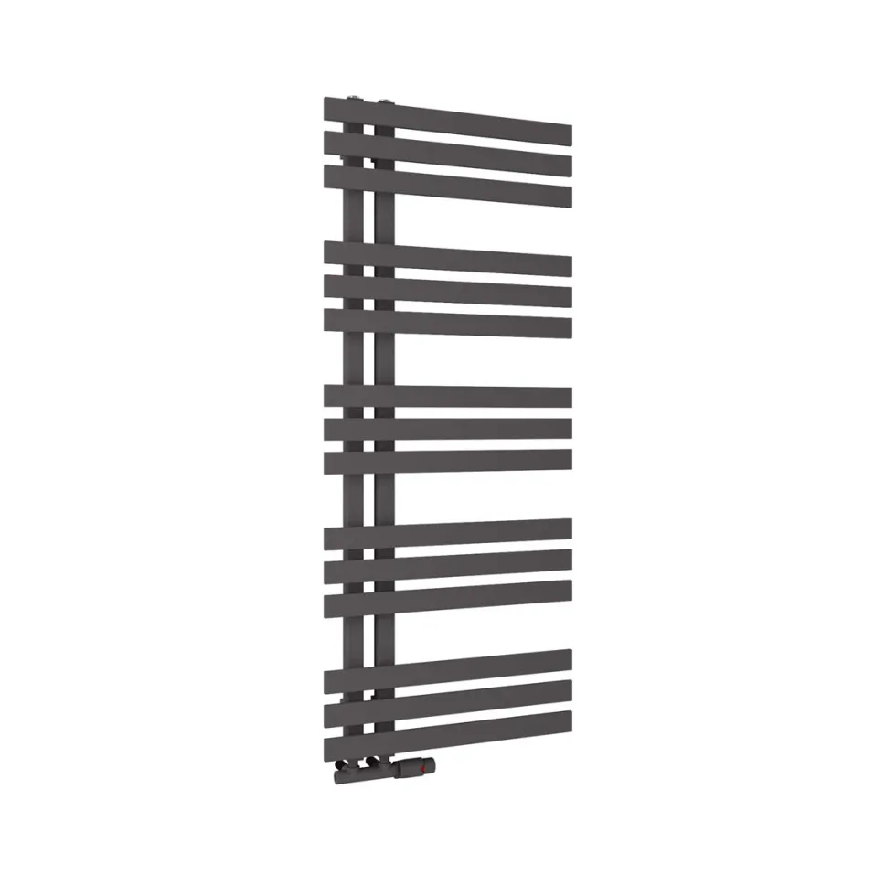 Toasty Flux Matt Carbon Anthracite Flat Panel Heated Towel Rail