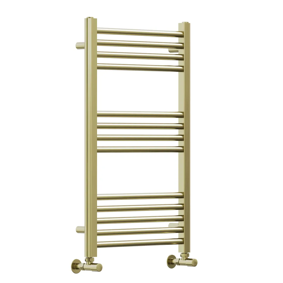 Toasty Glow Premium Brushed Brass 25mm Heated Towel Rail