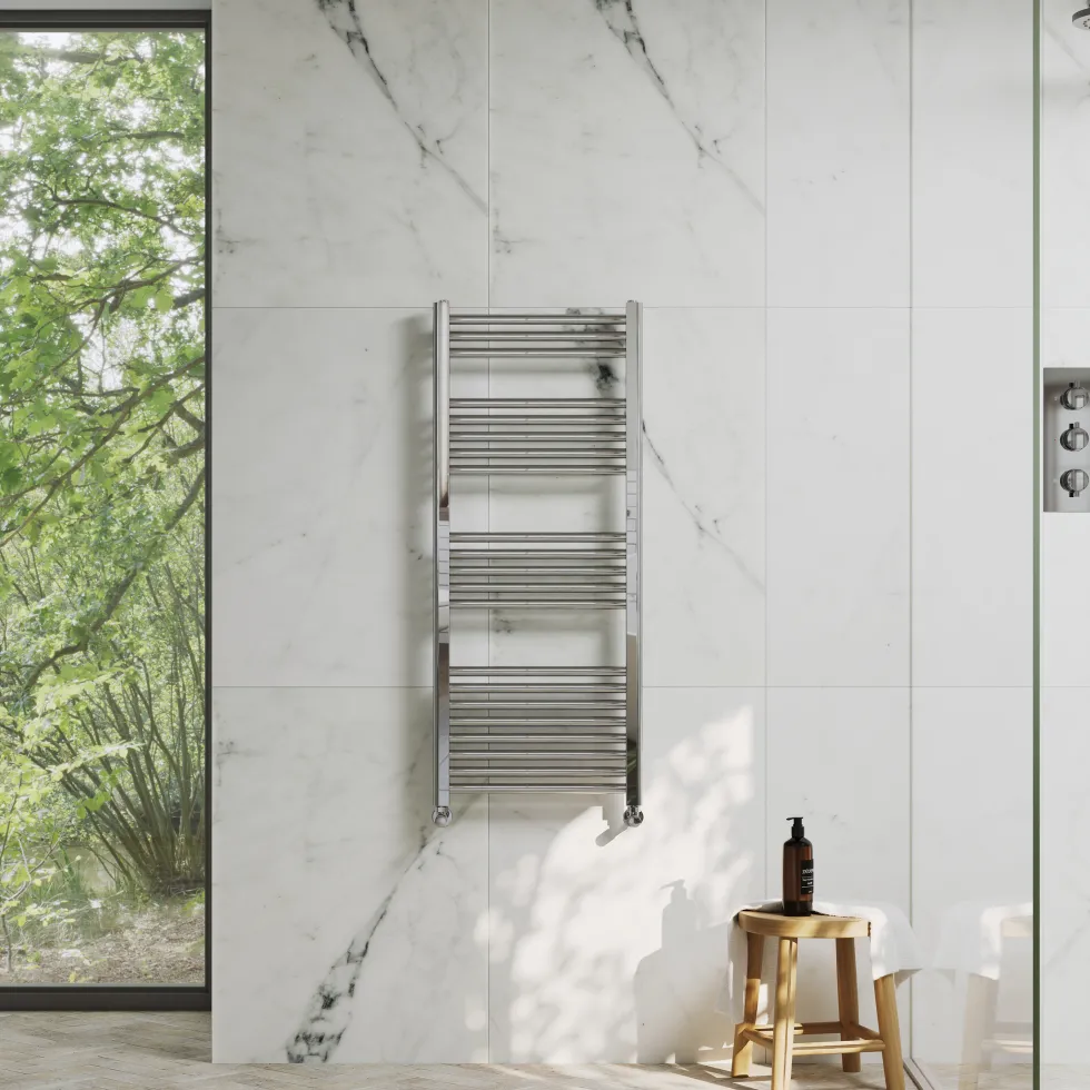 Toasty Glow Premium Chrome 25mm Heated Towel Rail