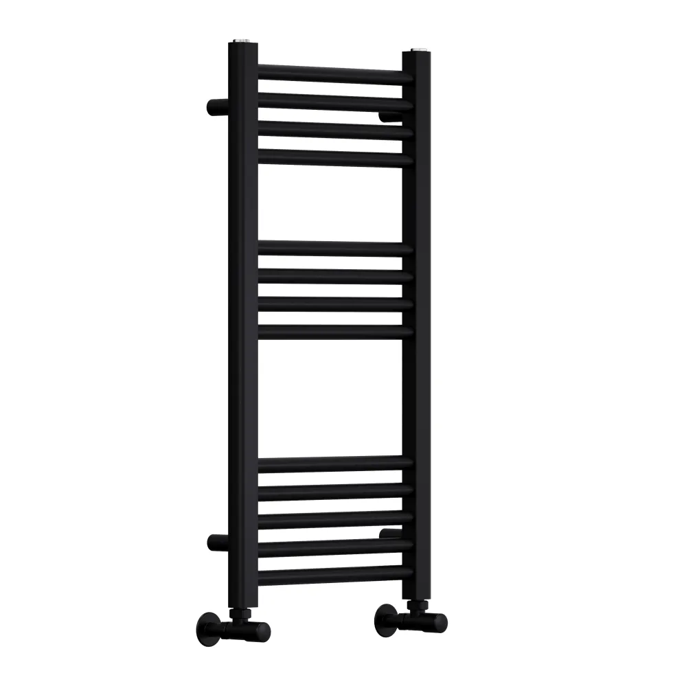 Toasty Glow Premium Matt Black 25mm Heated Towel Rail