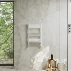 Toasty Glow Premium Matt White 25mm Heated Towel Rail