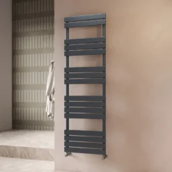 Toasty Hush Anthracite Flat Panel Heated Towel Rail