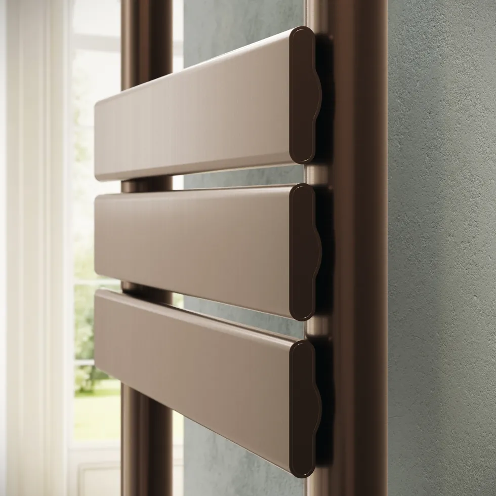 Toasty Hush Brushed Bronze Flat Panel Heated Towel Rail