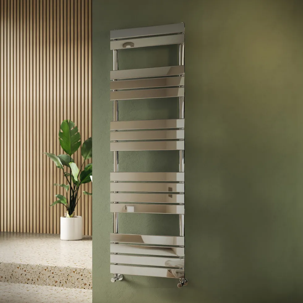 Toasty Hush Chrome Flat Panel Heated Towel Rail