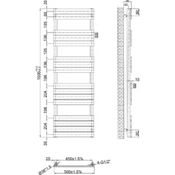 Toasty Hush Chrome Flat Panel Heated Towel Rail