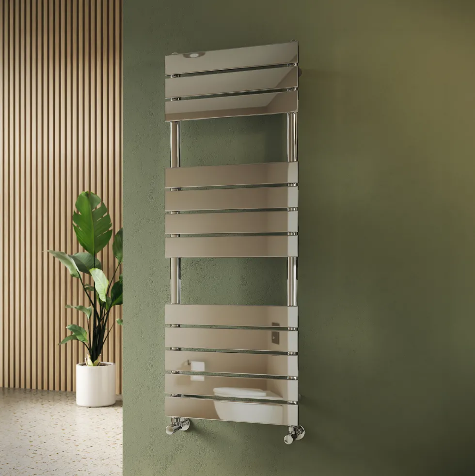 Toasty Hush Chrome Flat Panel Heated Towel Rail