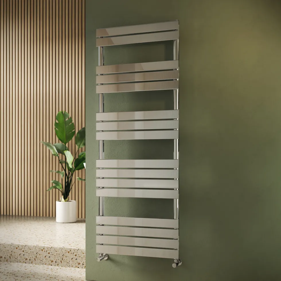 Toasty Hush Chrome Flat Panel Heated Towel Rail
