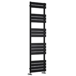 Toasty Hush Matt Black Flat Panel Heated Towel Rail