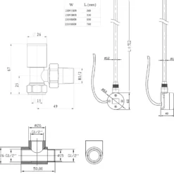 Toasty Matt Black Dual Fuel Kit With Digital Element, Valves And T-Piece