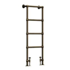 Toasty Merrin Antique Brass Floorstanding Traditional Heated Towel Rail - 1195 x 500mm