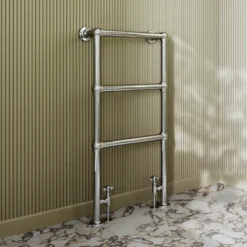 Toasty Merrin Chrome Floorstanding Traditional Heated Towel Rail