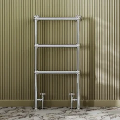 Toasty Merrin Chrome Floorstanding Traditional Heated Towel Rail