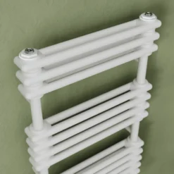 Toasty Montford White Traditional Column Heated Towel Rail