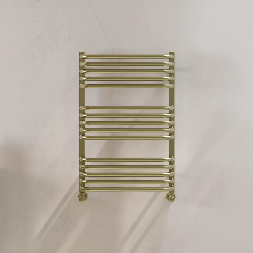Toasty Nest Brushed Brass Heated Towel Rail