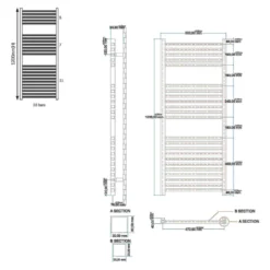 Toasty Oren Chrome Heated Towel Rail