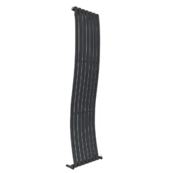 Toasty Plume Anthracite Vertical Wave Radiator - 1800 x 415mm